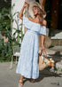 White Boho Off Shoulder Maxi Dress Tonna